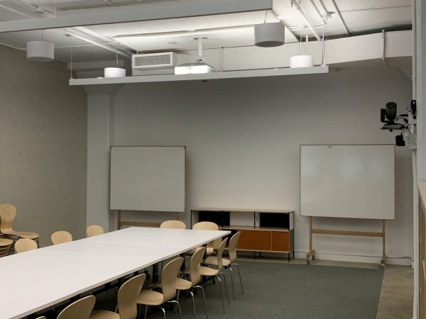Sony FHZ66/W 6100 Lumen laser Projector with Short Throw lens allowing projector to be installed above and in front of lighting fixture, “stealth” installation removes projector from sight-line.