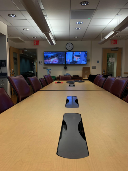 Large Conference Room – setup for Zoom meeting
